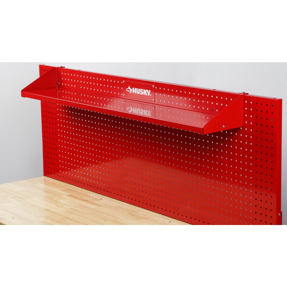 Heavy-Duty 61 In. W 10-Drawer, Deep 1-Door Tool Chest Mobile Workbench In Gloss Red With Flip-Up Pegboard