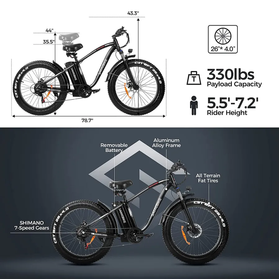 ??Clearance Sale???Outdoor electric bike with 48V / 15Ah lithium battery?