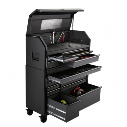 Heavy-Duty 52 In. W 15-Drawer, Deep Combination Tool Chest And Rolling Cabinet Set In Matte Black