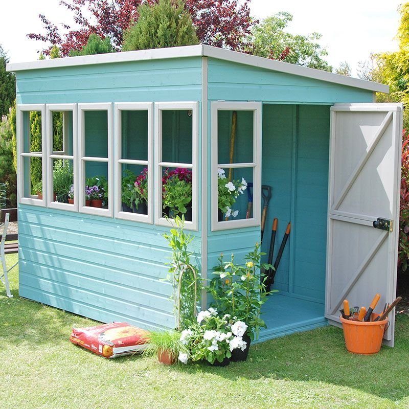 ??Limited Time Discount??10' x 10' Sun Pent Wooden Garden Potting Shed