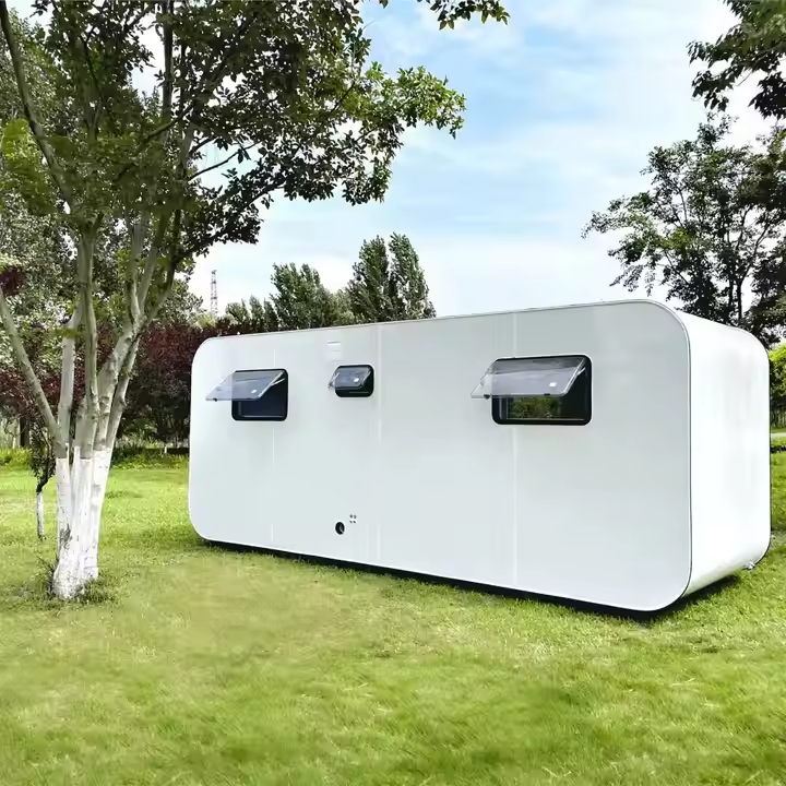 20ft Outdoor Modern Prefab House Pod Apple Cabin for Camping Working Office