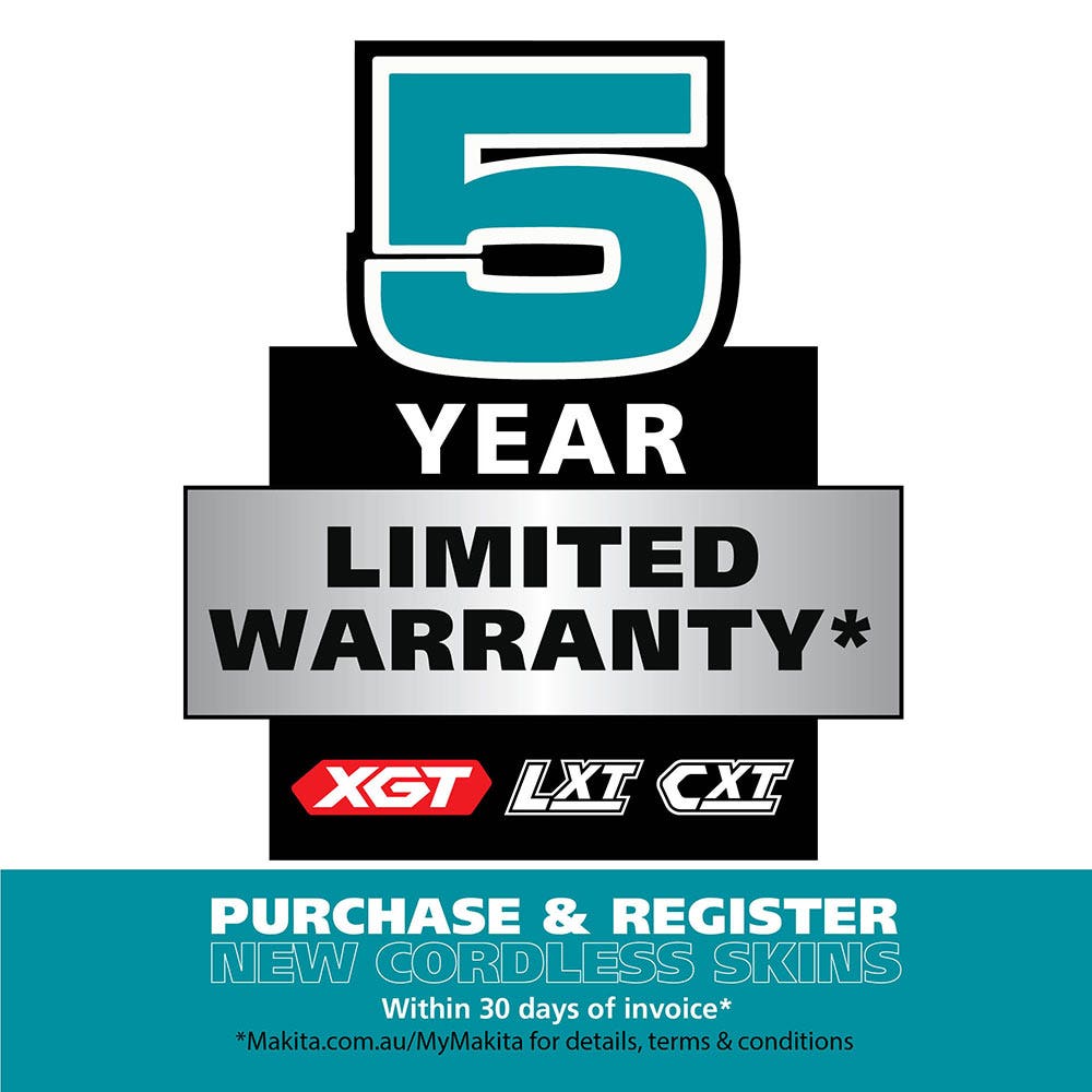 MAKITA 36V (18Vx2) Brushless 2 x 5.0Ah 400mm Easy Change Bar Chainsaw Kit DUC400PT2