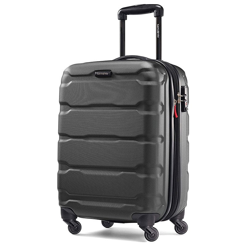 Samsonite Omni PC Hardside Expandable Luggage with Spinner Wheels, Checked-Medium 24-Inch