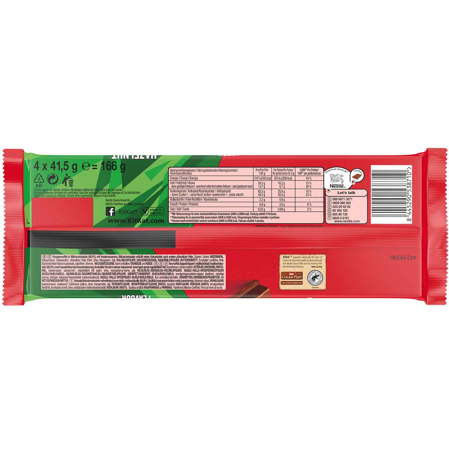 KitKat Hazelnut 4x41,5g