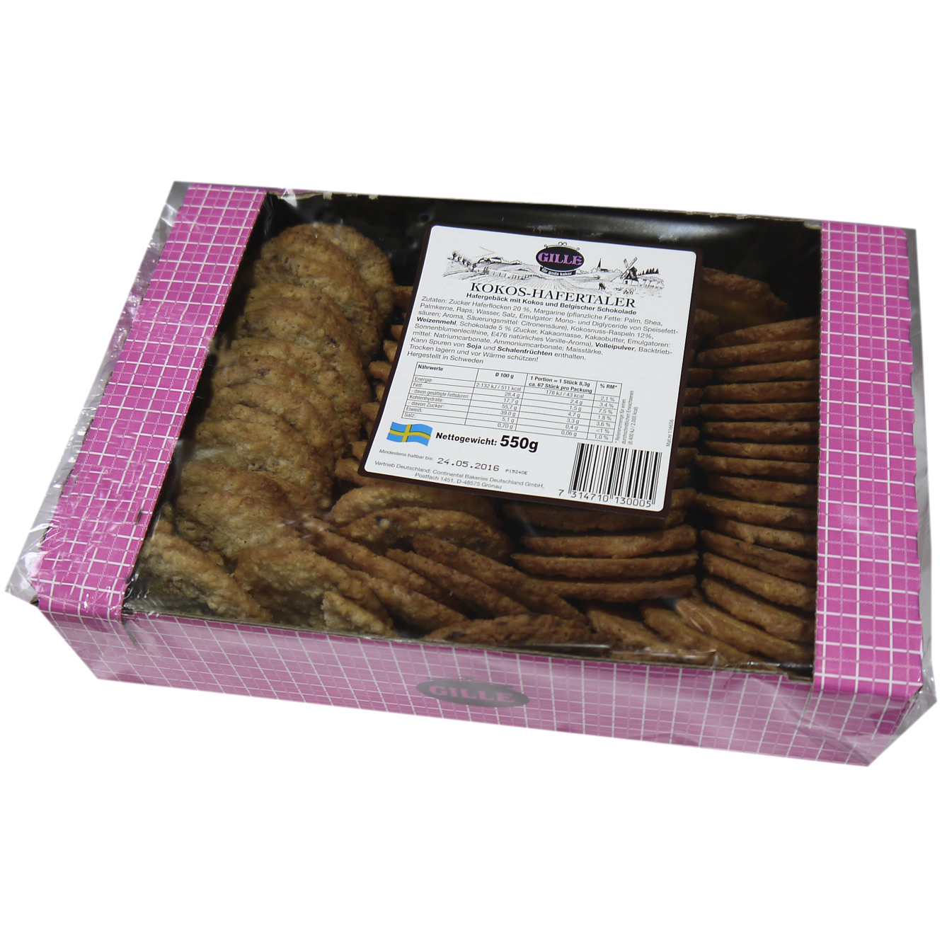 Gille Kokos-Hafertaler 550g