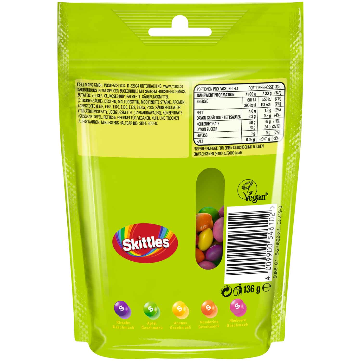 Skittles Crazy Sours 136g