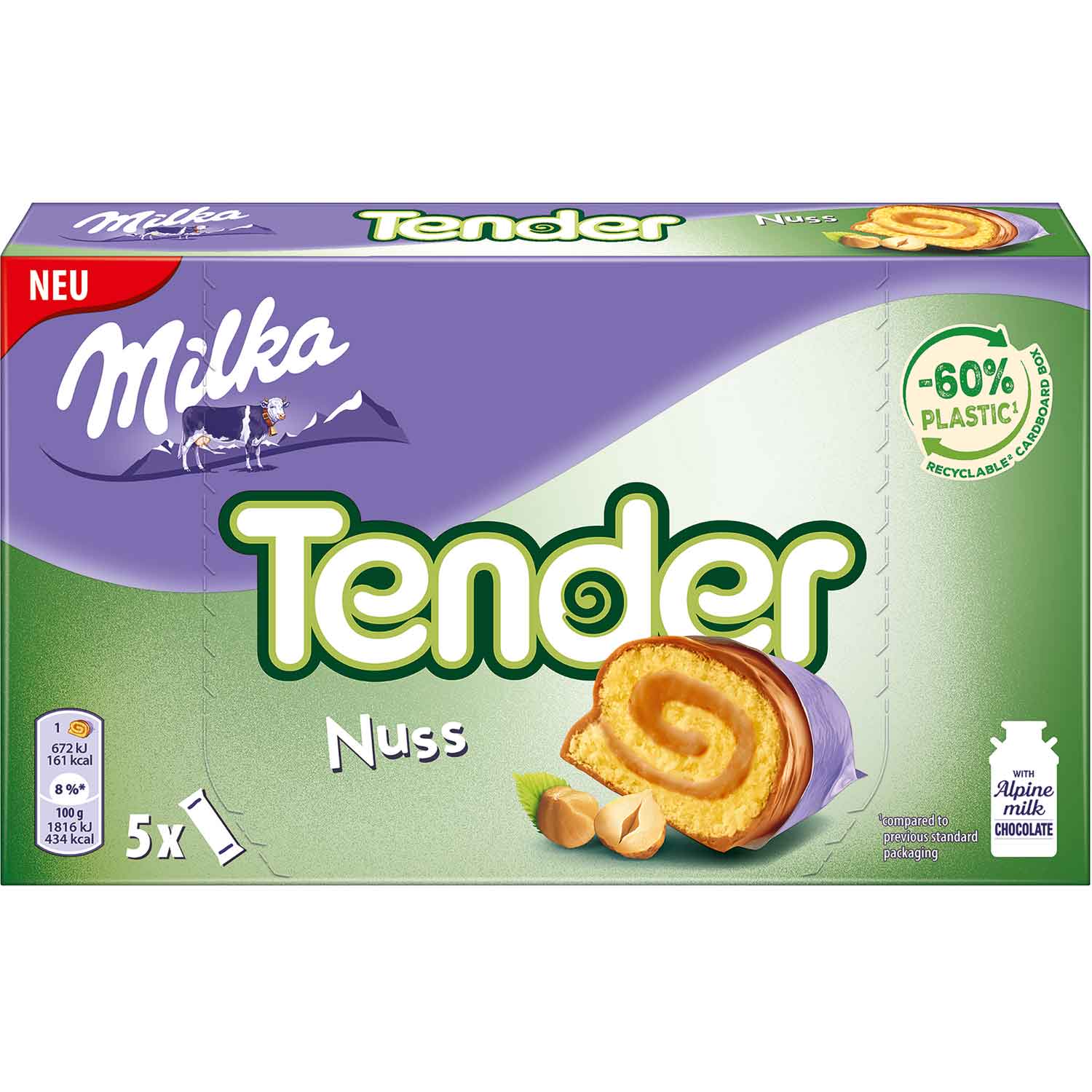 Milka Tender Nuss 5x37g