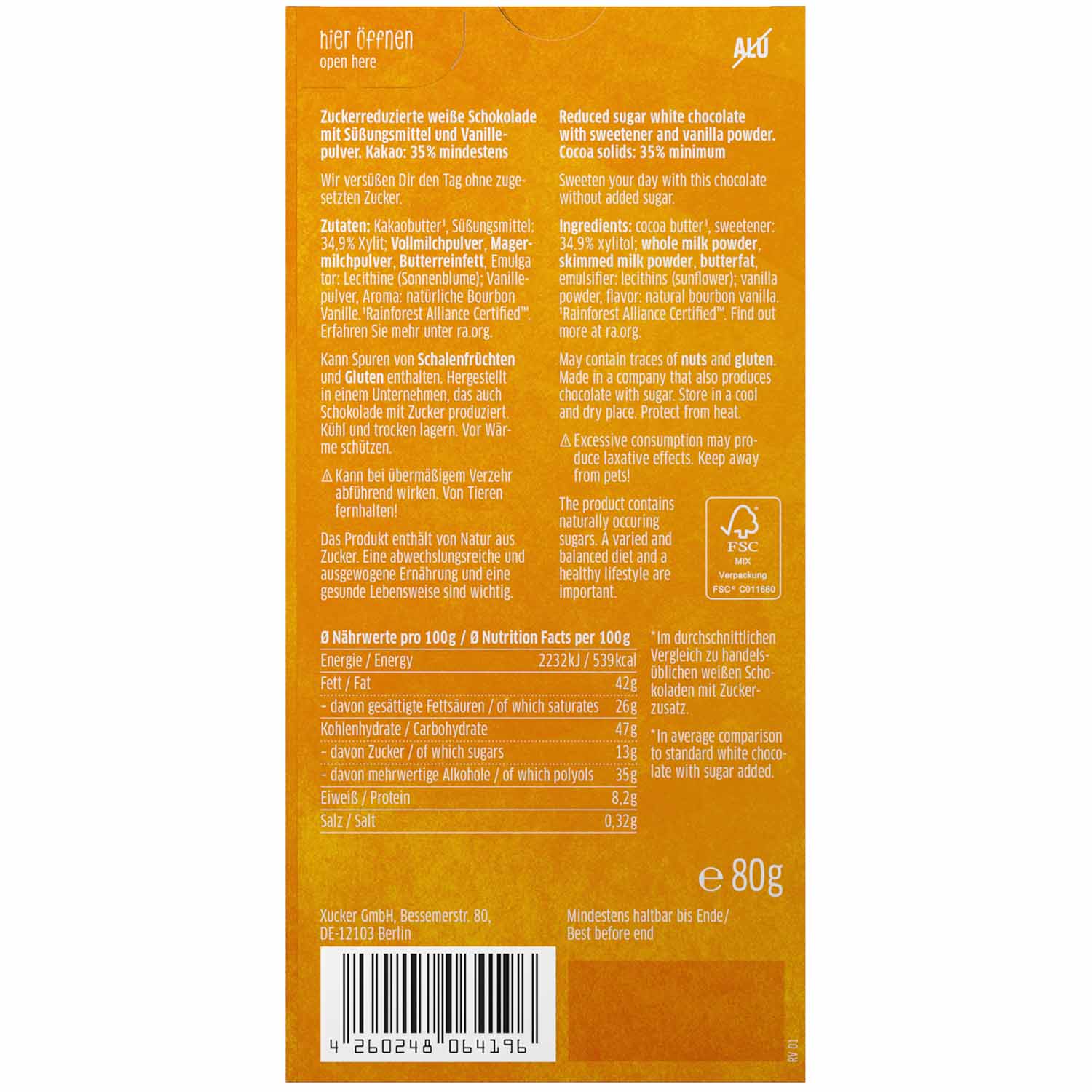 Xucker Pure Weiße 80g
