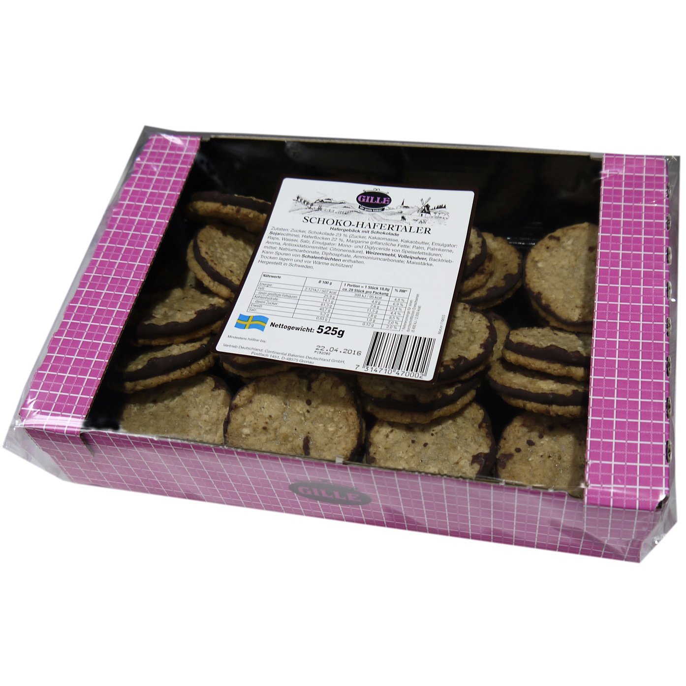 Gille Schoko-Hafertaler 525g