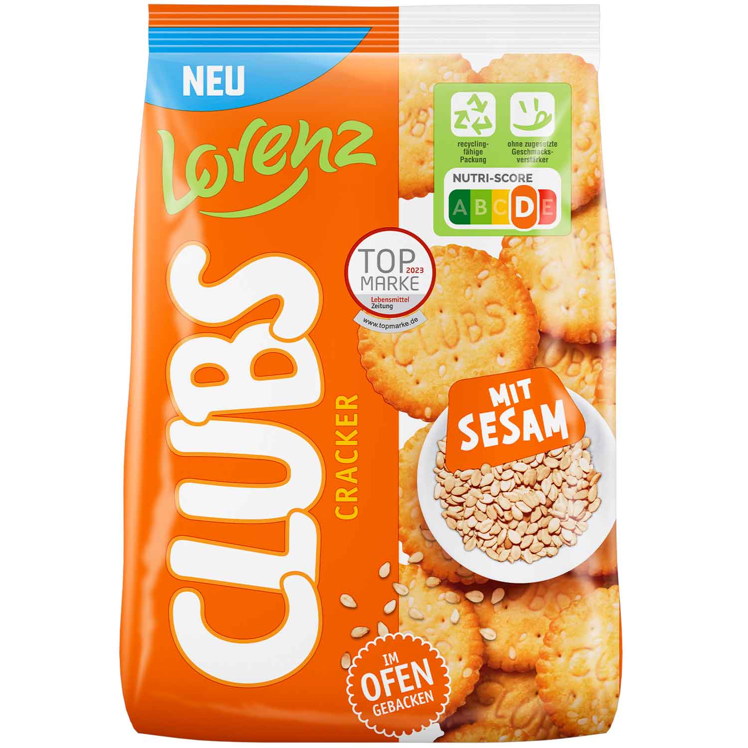 Clubs Cracker mit Sesam 180g