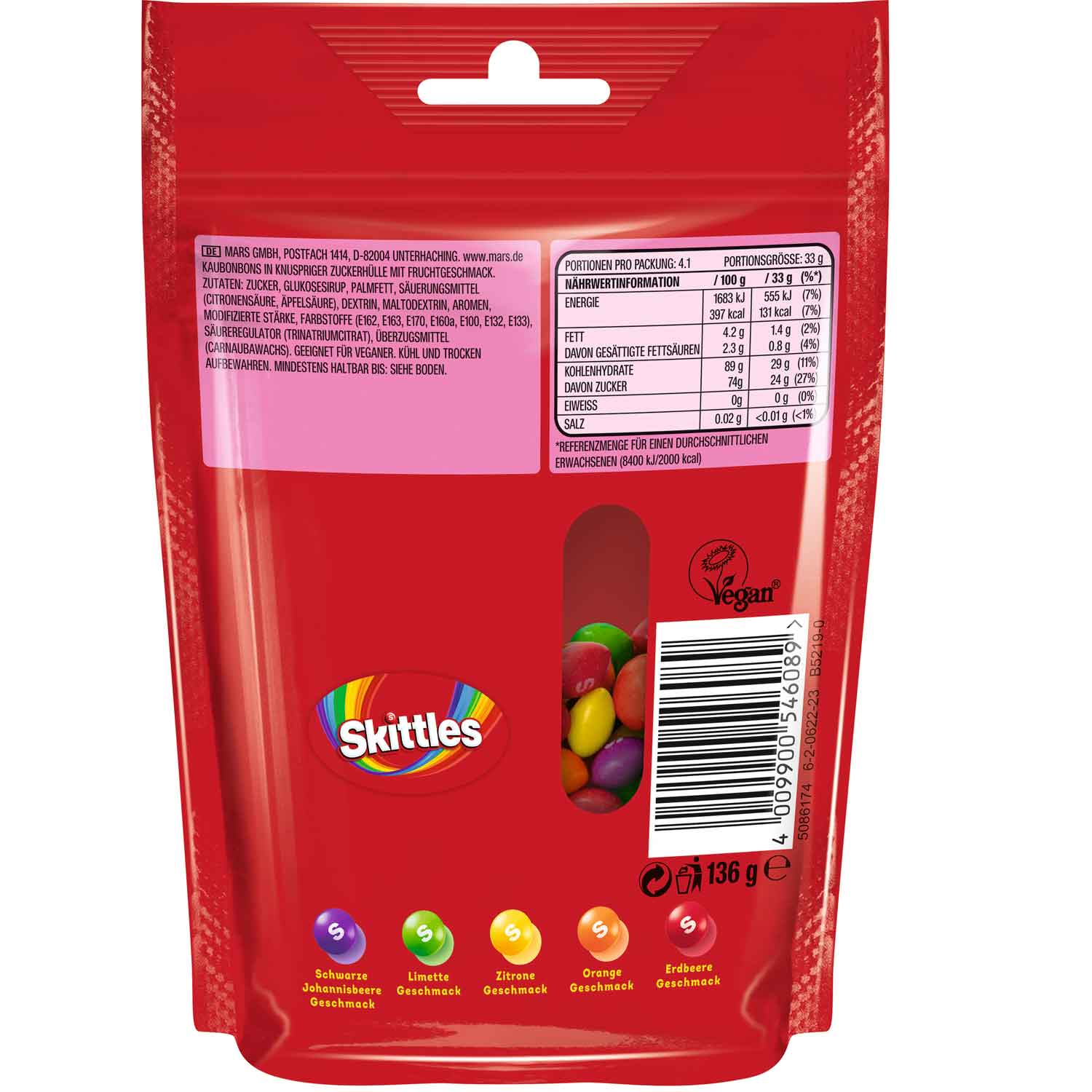 Skittles Fruits 136g