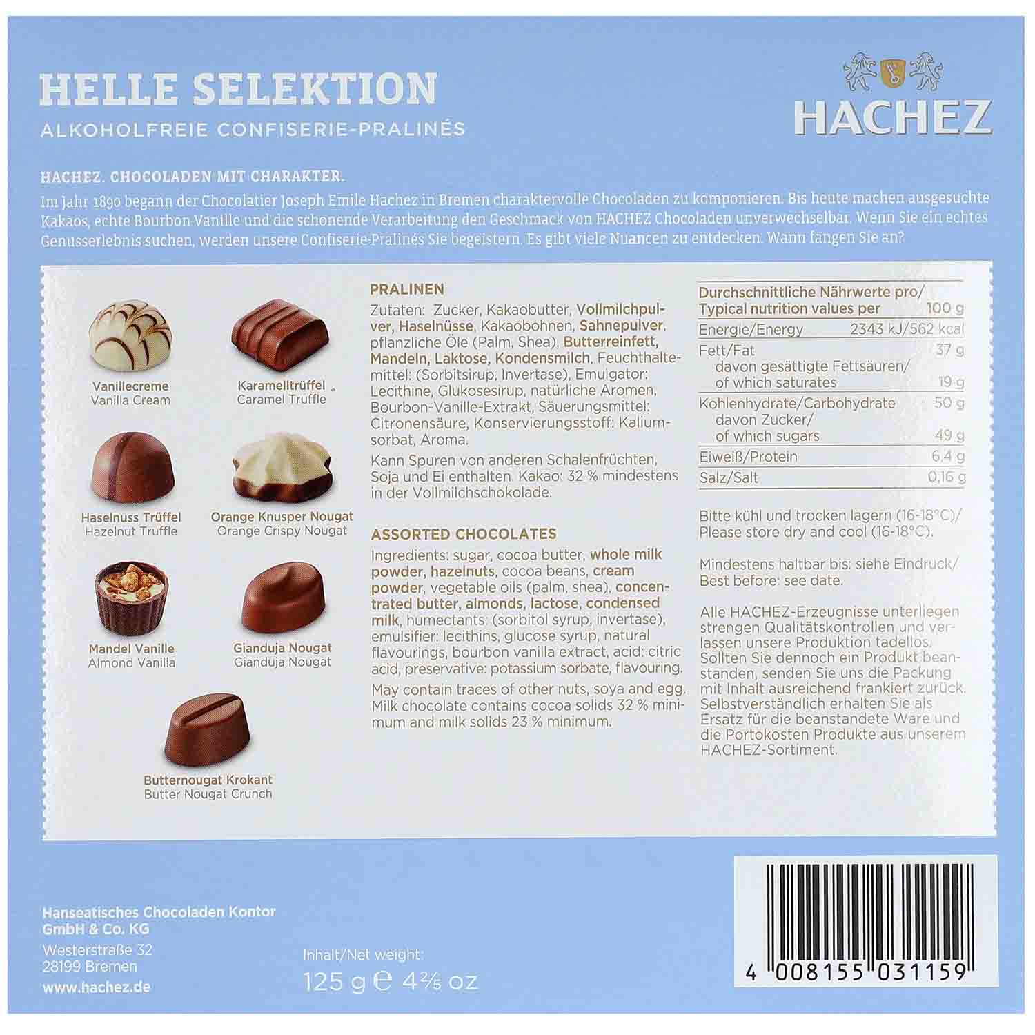 Hachez Helle Selektion 125g