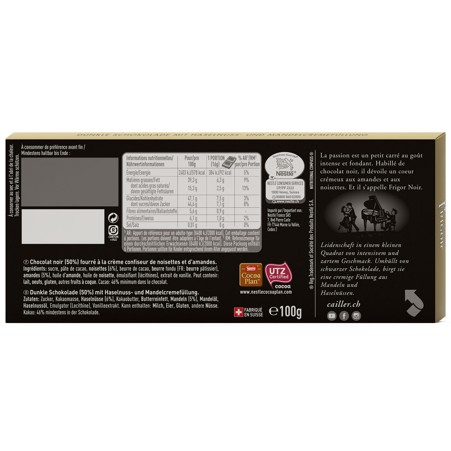 Cailler Frigor Noir 100g