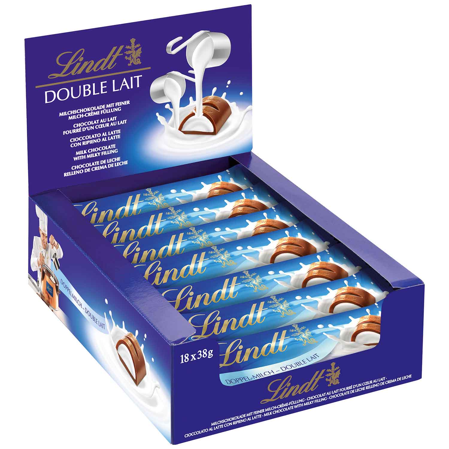 Lindt Double Lait 18x38g