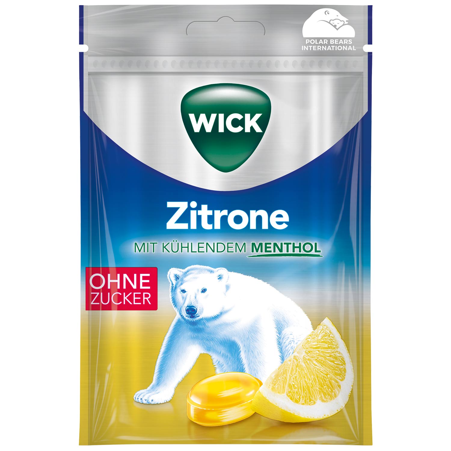 Wick Zitrone ohne Zucker 72g