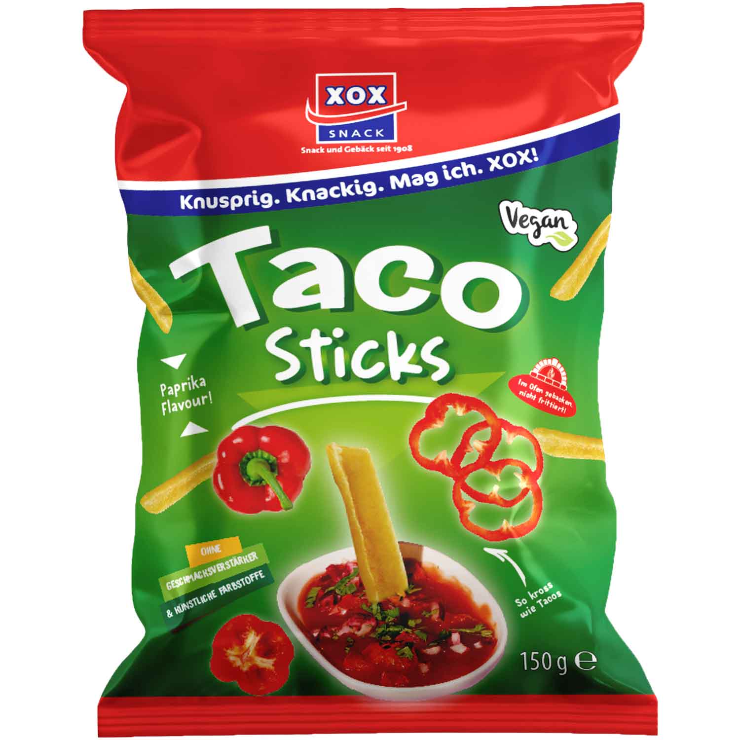 XOX Taco Sticks Paprika 150g