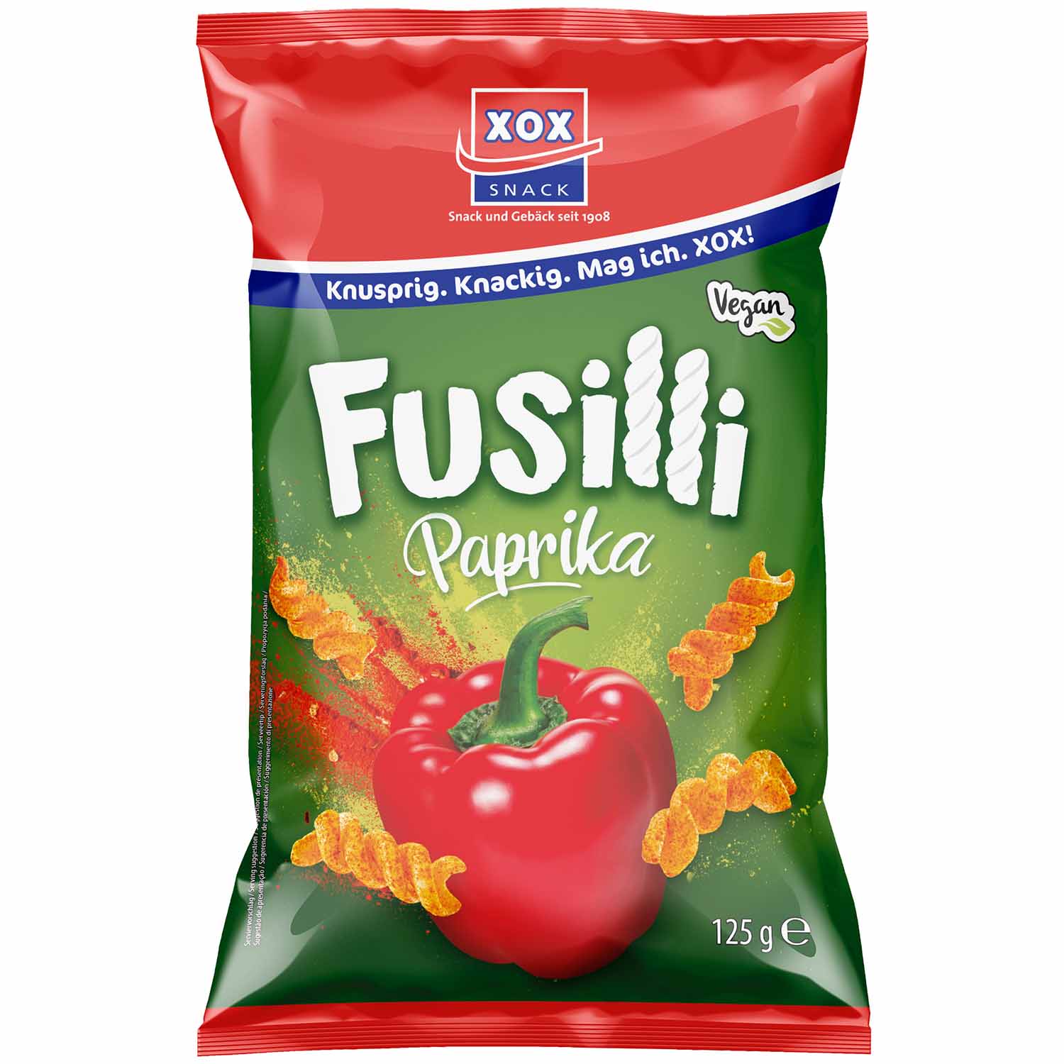 XOX Fusilli Paprika 125g