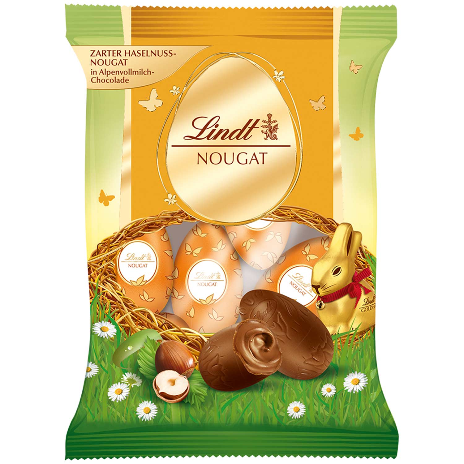 Lindt Nougat-Eier Beutel 90g