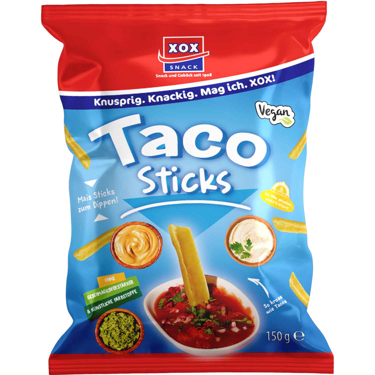 XOX Taco Sticks Salz 150g