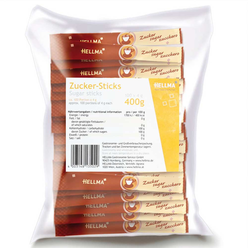 Hellma Zucker-Sticks 100er