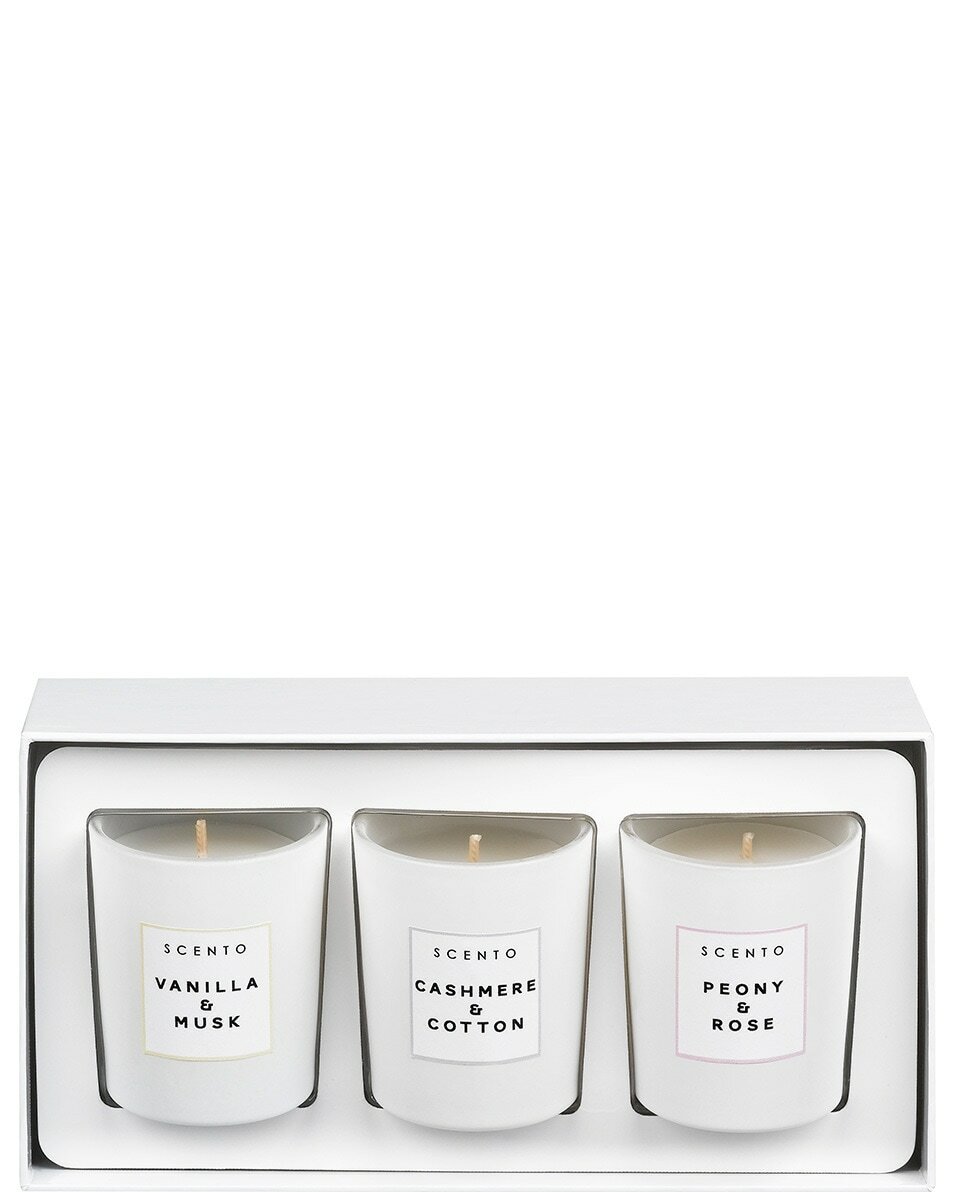 scented candles SET VAN 3 GEPARFUMEERDE KAARSEN