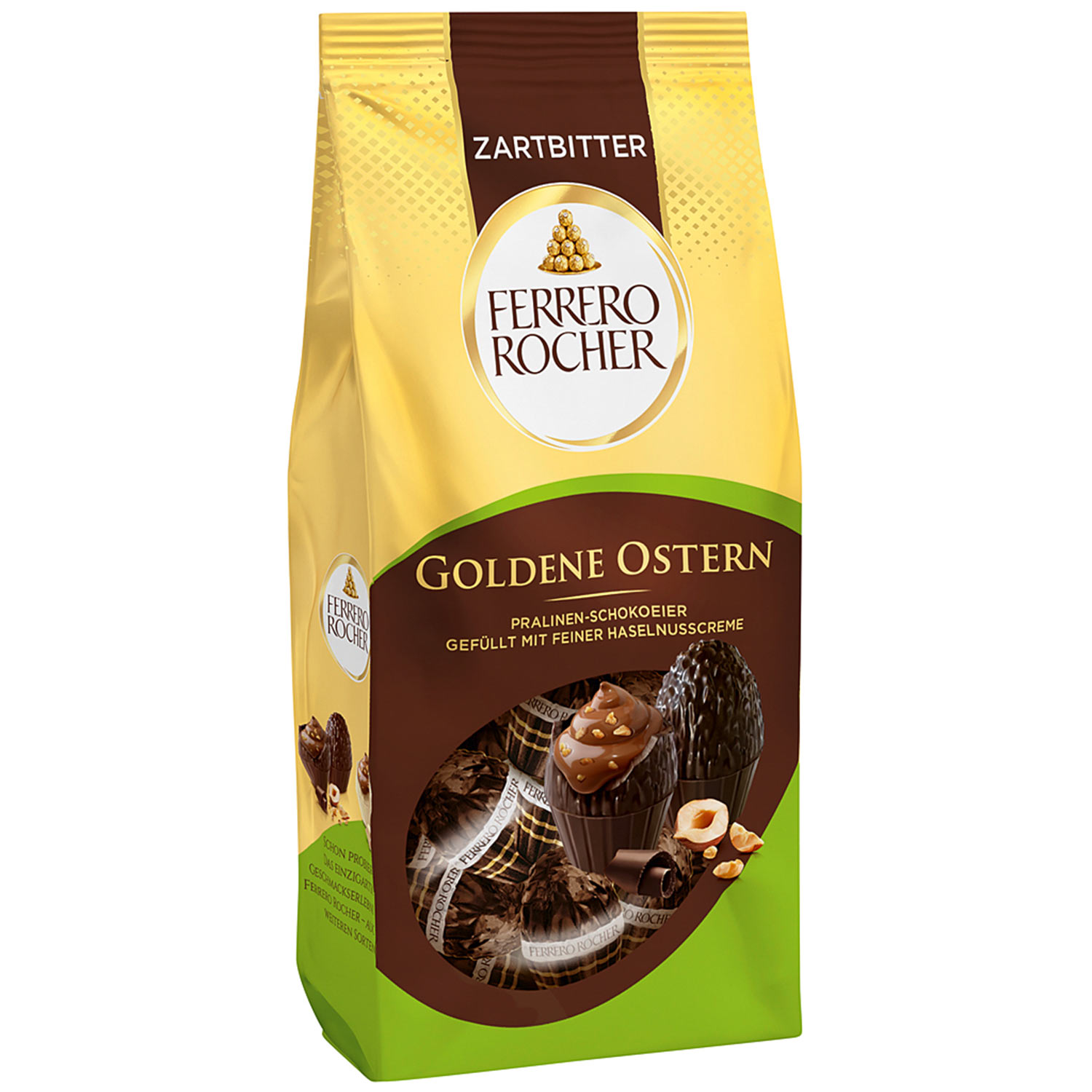 Ferrero Rocher Goldene Ostern Pralinen-Schokoeier Zartbitter 90g