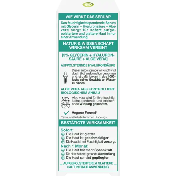 Gesichtsserum Hyaluron Aloe Vera Hydra Booster