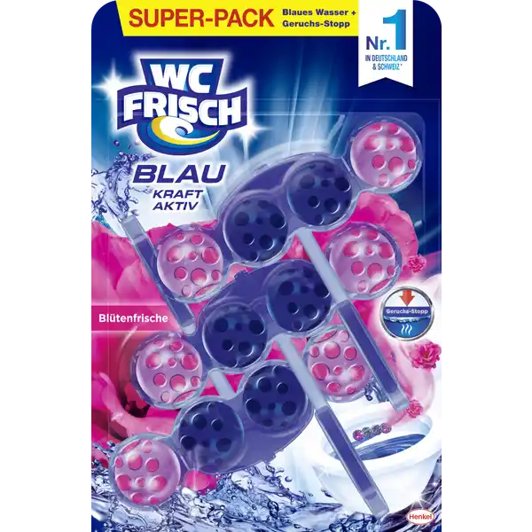 WC Reiniger Blau Kraft-Aktiv Duftspüler Blütenfrische