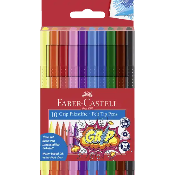 Fab.C.Filzstift Grip Colour 10er