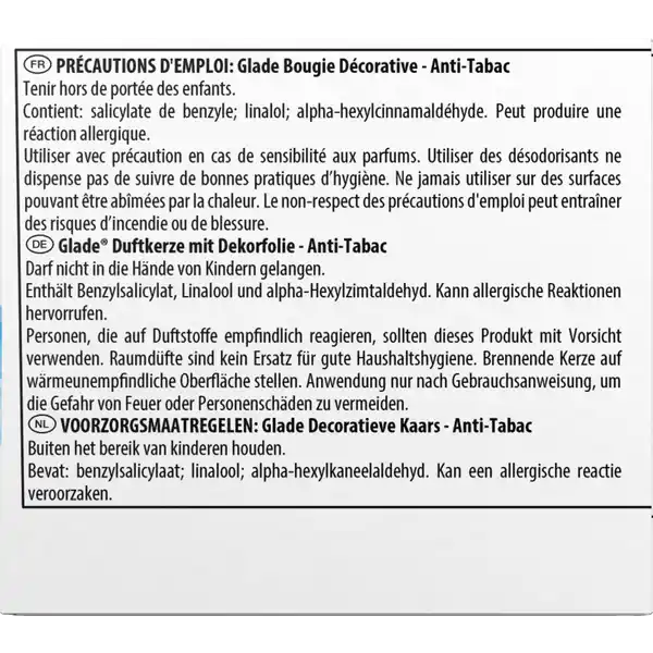 Duftkerze Anti-Tabak