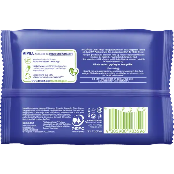 3in1 Creme Pflege Reinigungstücher