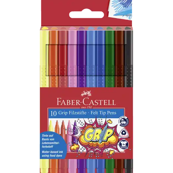 Fab.C.Filzstift Grip Colour 10er