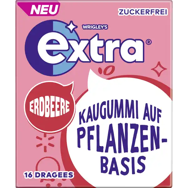 Kaugummi auf Pflanzenbasis Erdbeere