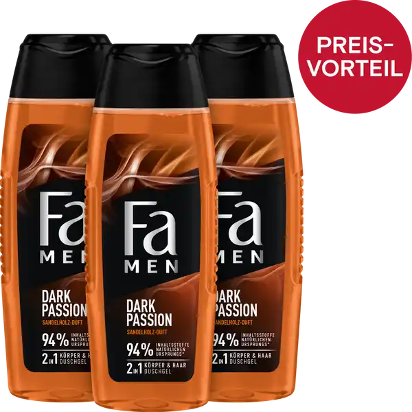 2in1 Körper & Haar Duschgel Dark Passion Vorteilspack
