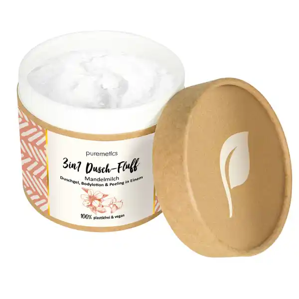 3in1 Dusch-Fluff Mandelmilch mit Zuckerpeeling