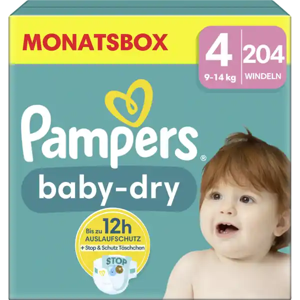 Baby Dry Windeln Gr.4 (9-14kg) Monatsbox