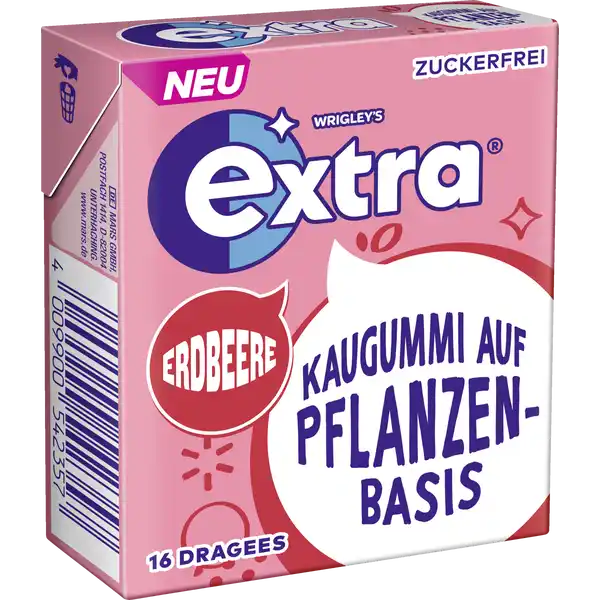 Kaugummi auf Pflanzenbasis Erdbeere