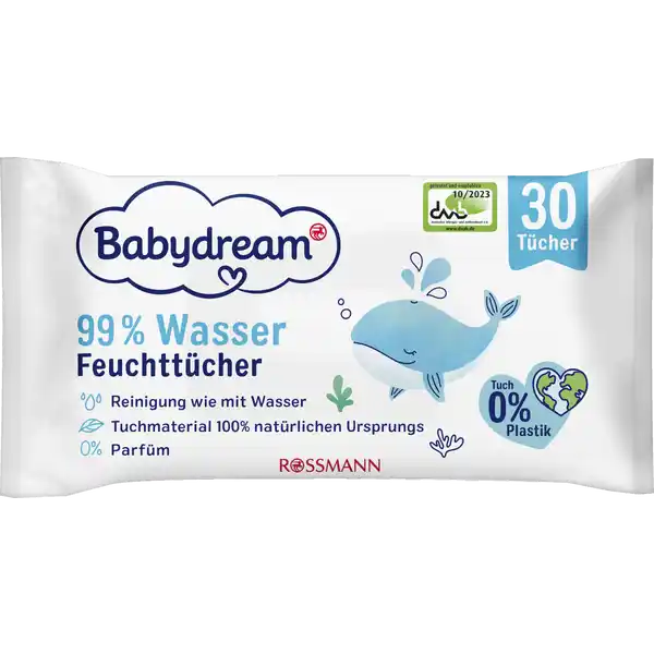 Feuchttücher mit 99% Wasser