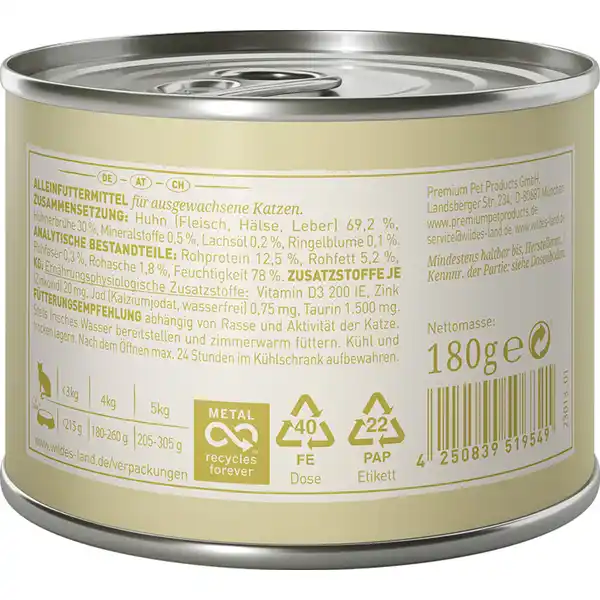 Katzennassfutter Ragout Huhn Pur mit Ringelblume