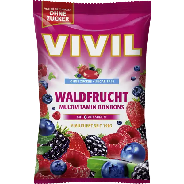 Waldfrucht multivitaminbonbons ohne Zucker