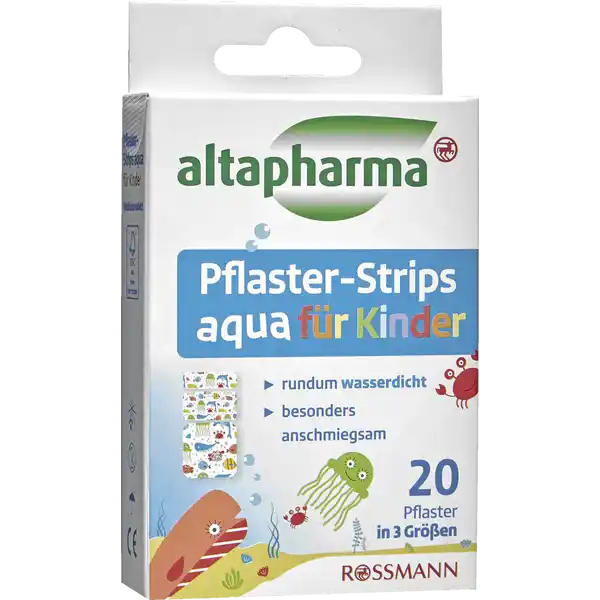 Pflaster Strips aqua für Kinder