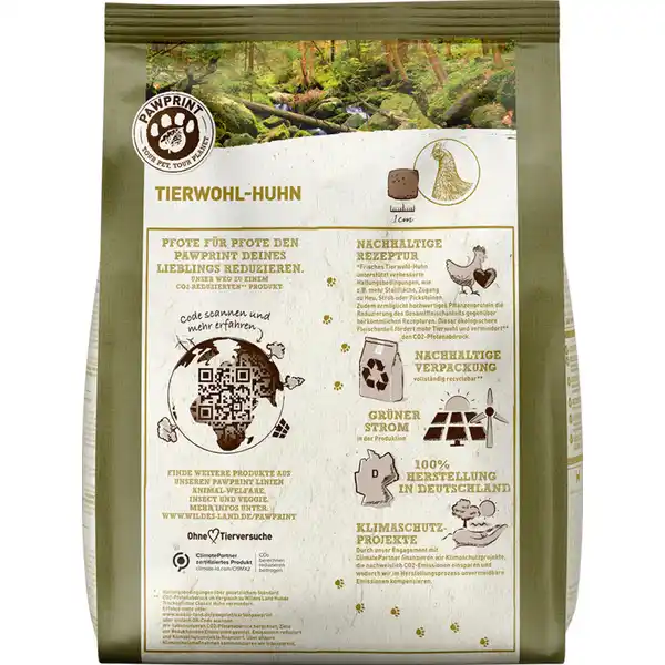 Hundefutter Adult PawPrint Tierwohl Huhn