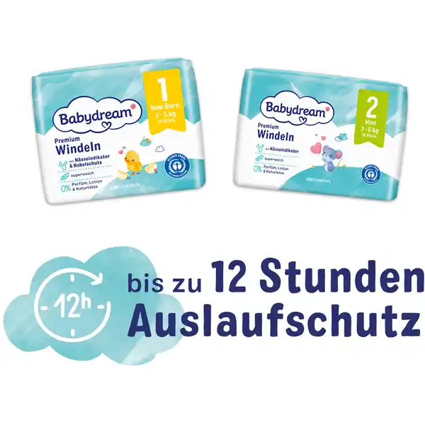 Premium Windeln Gr. 1 Newborn, 26 Stück, 2-5 Kg