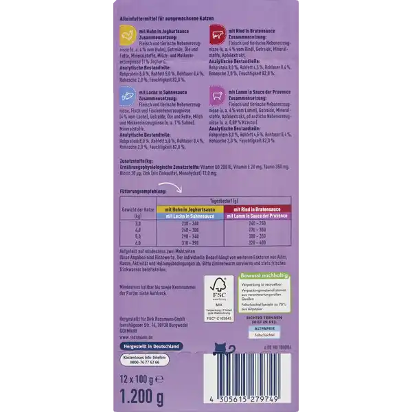 Feine Mahlzeit in Sauce Multipack