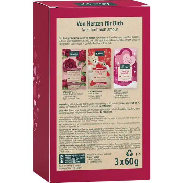 Von Herzen FÜR DICH Badekristalle Geschenkset