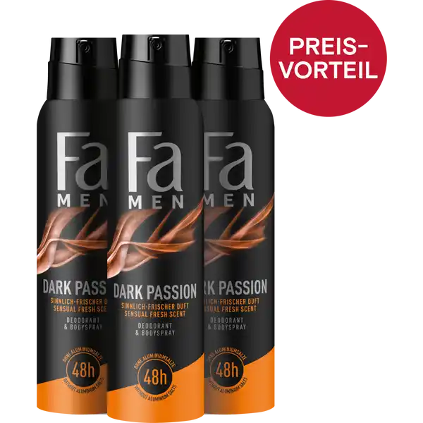 Deodorant & Bodyspray Dark Passion Vorteilspack