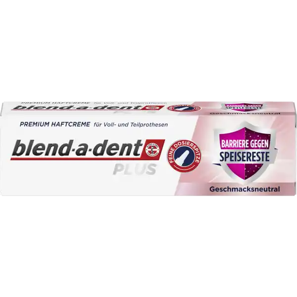 Plus Premium Haftcreme Barriere gegen Speisereste