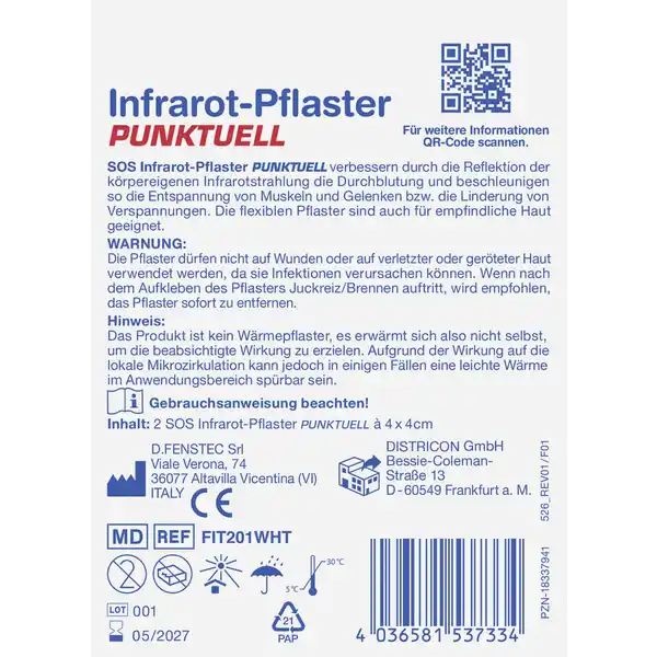 Infrarot-Pflaster Punktuell