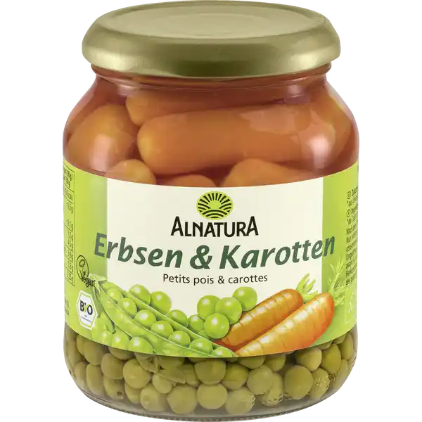 Bio Erbsen und Karotten