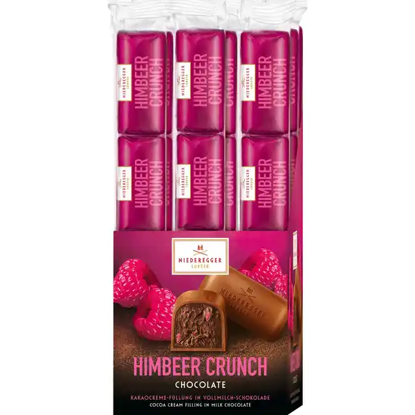 Himbeer Crunch Riegel in Vollmilch-Schokolade